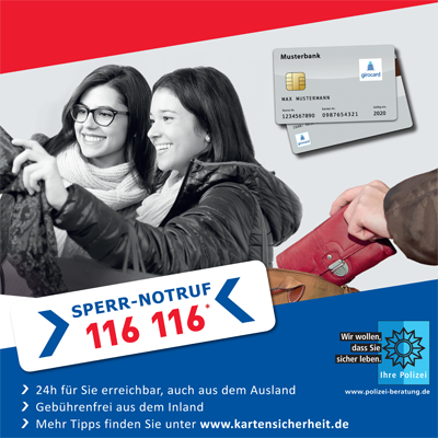 Sperr-Notruf Plakat